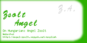 zsolt angel business card